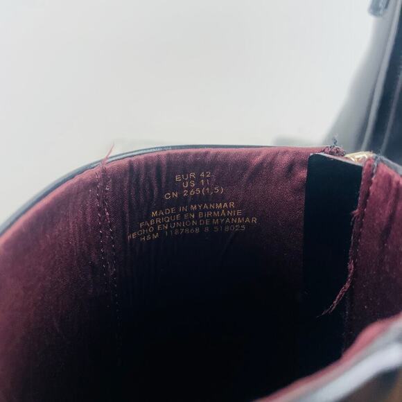 H&M Women’s heeled black boot size EUR 42 or US 11 - Picture 7 of 8